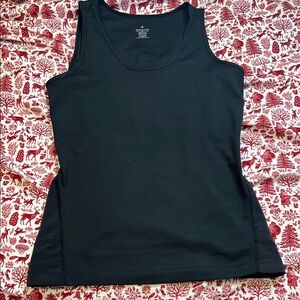 Tommie Copper Fitted Black Tank Top with Scoop Neckline size XL